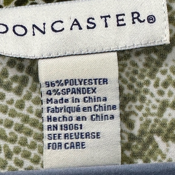 Doncaster Green Animal Print Ruched Blouse - Size 2W - Picture 3 of 6